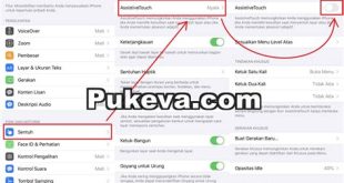 cara aktifkan bulatan di iphone