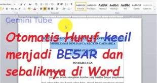 cara membuat huruf kapital di laptop