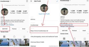 cara menambahkan link di snapgram di android