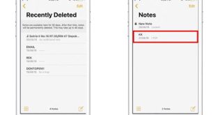 cara mengembalikan notes yang terhapus di iphone