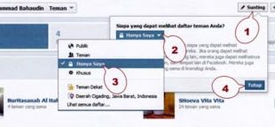 cara menyembunyikan daftar teman di fb android