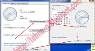 cara setting tanggal di laptop