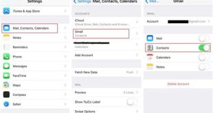 memindah kontak iPhone ke Gmail